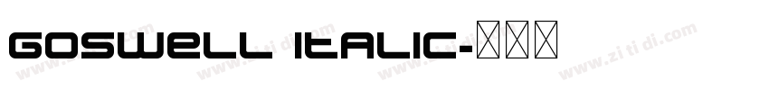 Goswell Italic字体转换